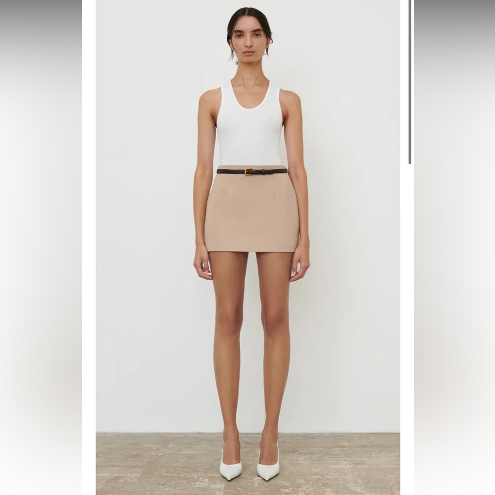 Contour Mini Skirt in Khaki - NWT
